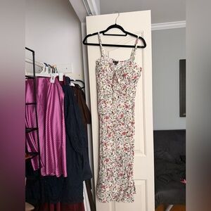 As U Wish Floral Maxi Dress - Red and Green
